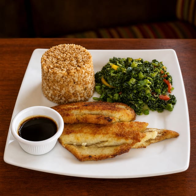 Fried Whiting & 2 Sides.