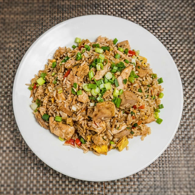 Hot Wok Jerk Rice with Steak Strips.