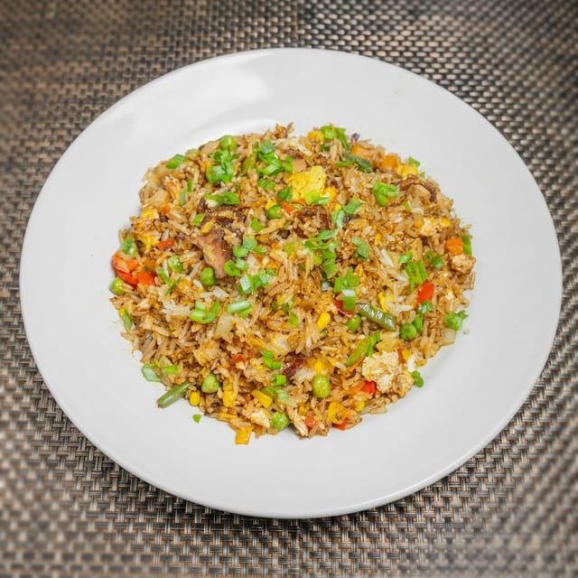 Hot Wok Jerk Rice with Jerk Pork.
